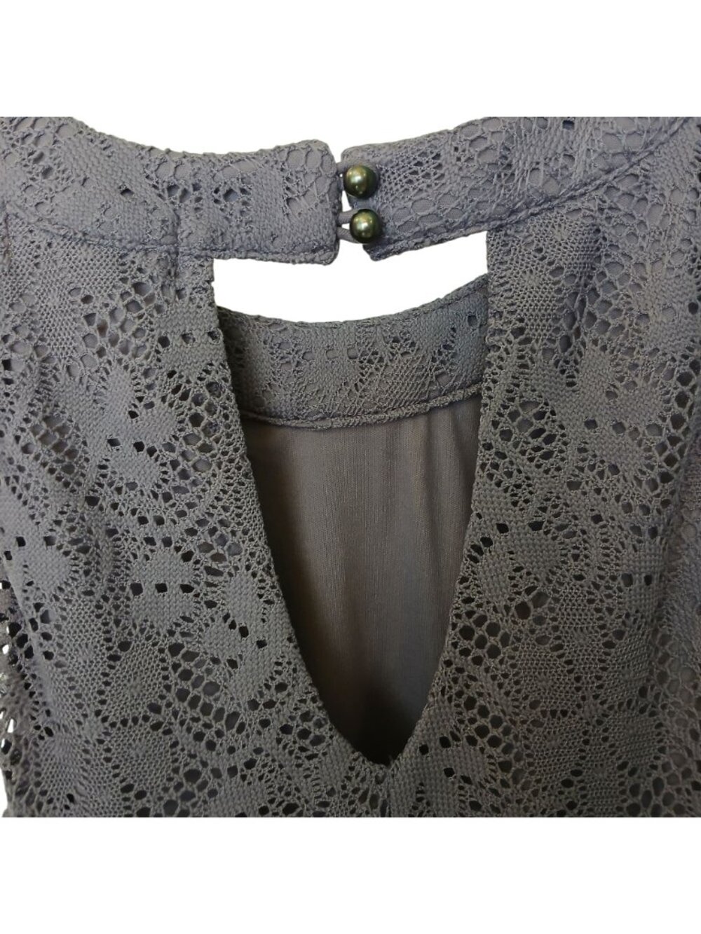 Altar'd State Purple Lace Sleeveless Midi Dress Sz S Lined Button NWT #I-12 - Picture 11 of 12
